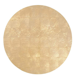 Caspari Gold Round Lacquer Placemat - 1 Each GOLDLQPMRND