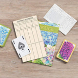 Caspari Hydrangea Garden Bridge Gift Set - 2 Playing Card Decks & 2 Score Pads GS135
