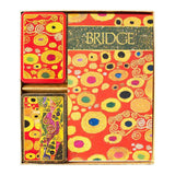 Caspari Viennese Nouveau Bridge Gift Set - 2 Playing Card Decks & 2 Score Pads GS141