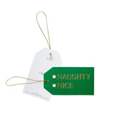 Caspari Naughty Nice Classic Gift Tags - 4 Per Package HT043