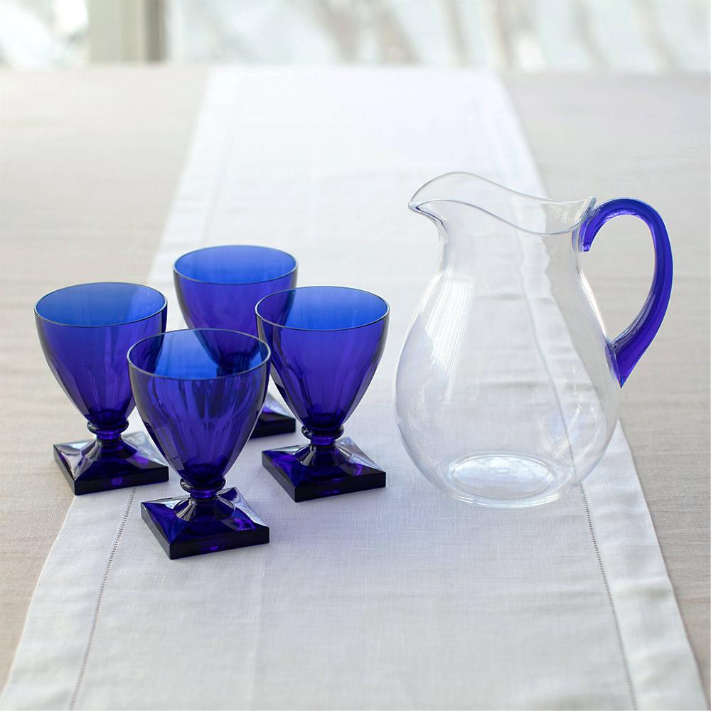 Leadingware Acrylic Blue Crystal Diamond 2.75 qt. Pitcher