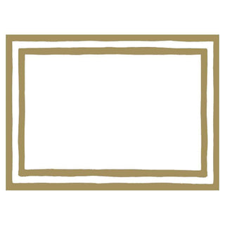 Caspari Border Stripe Self-Adhesive Labels in Gold - 12 Per Package LTAG009