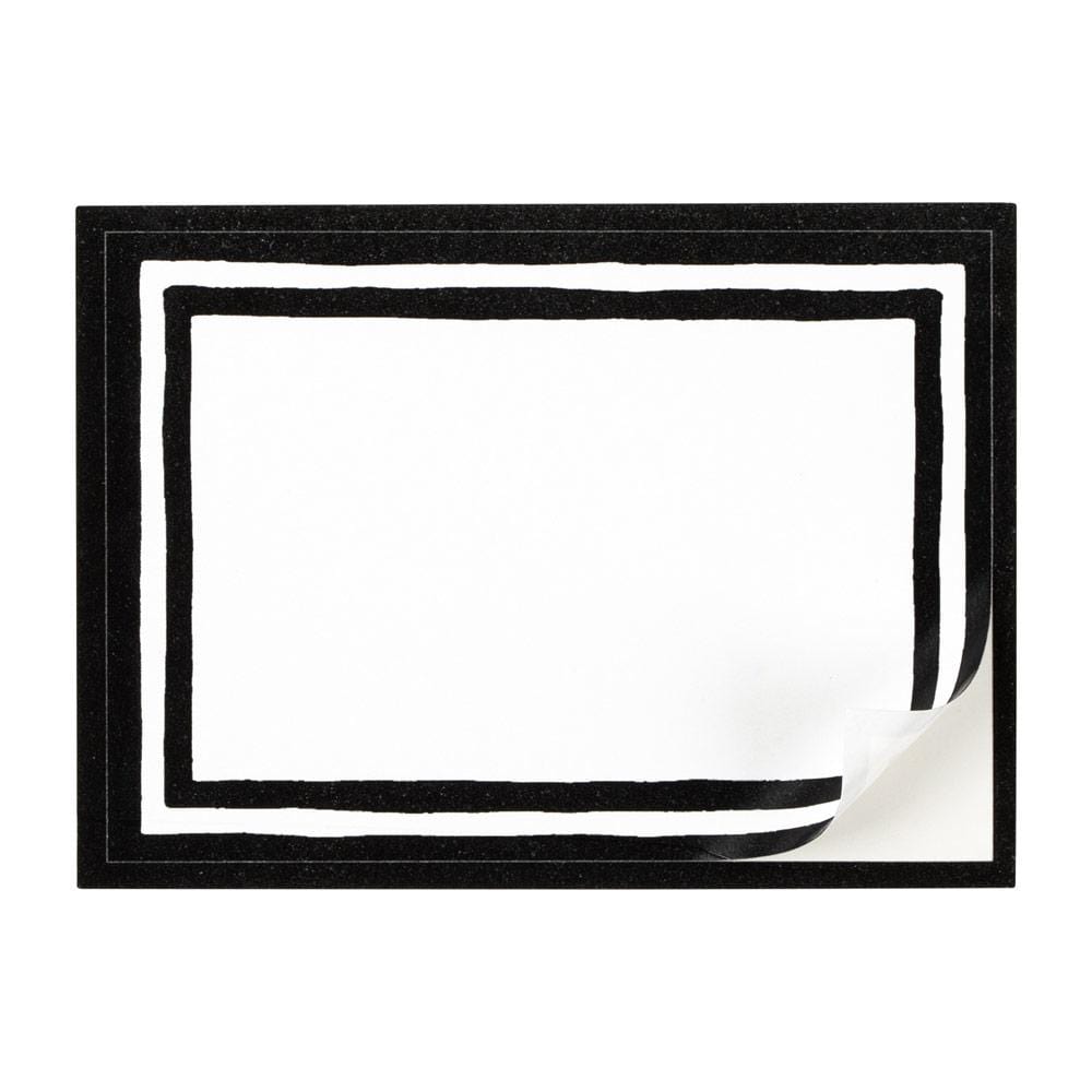 Caspari Border Stripe Self-Adhesive Labels in Black - 12 Per Package LTAG011