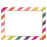 Caspari Rainbow Stripe Self-Adhesive Labels - 12 Per Package LTAG043