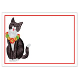 Caspari Caroling Cat Self-Adhesive Labels - 12 Per Package LTAG114