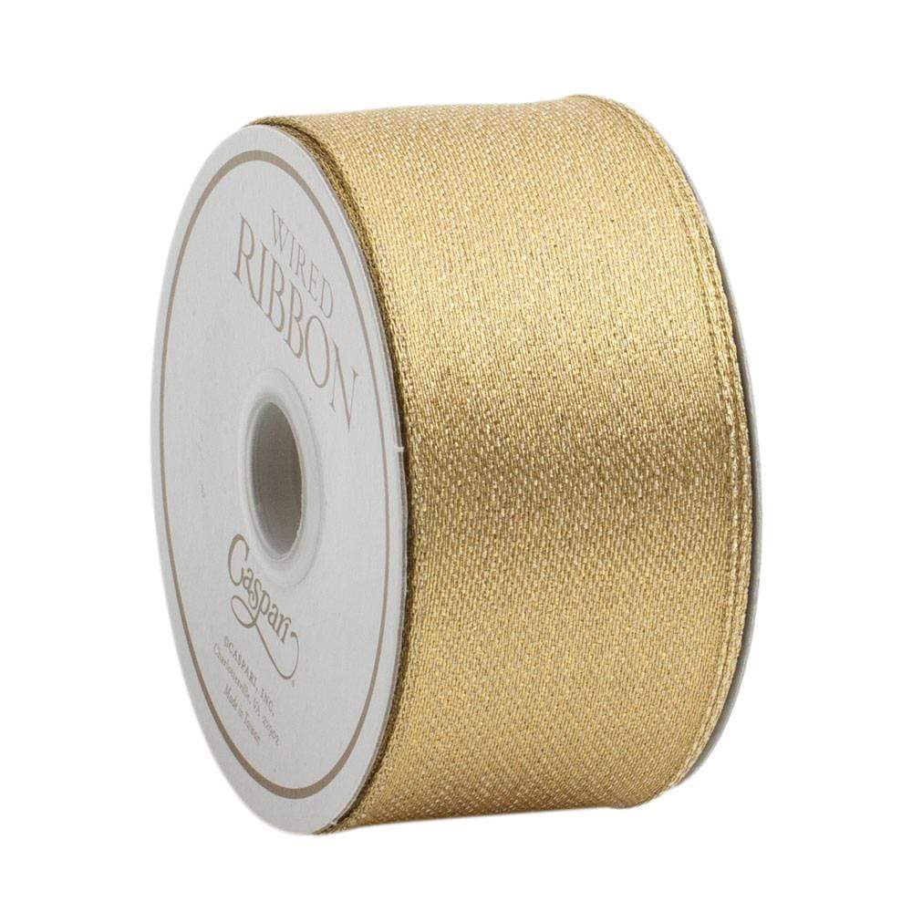 Caspari Metallic Gold & Gold Wired Ribbon - 8 Yard Spool – Caspari Europe