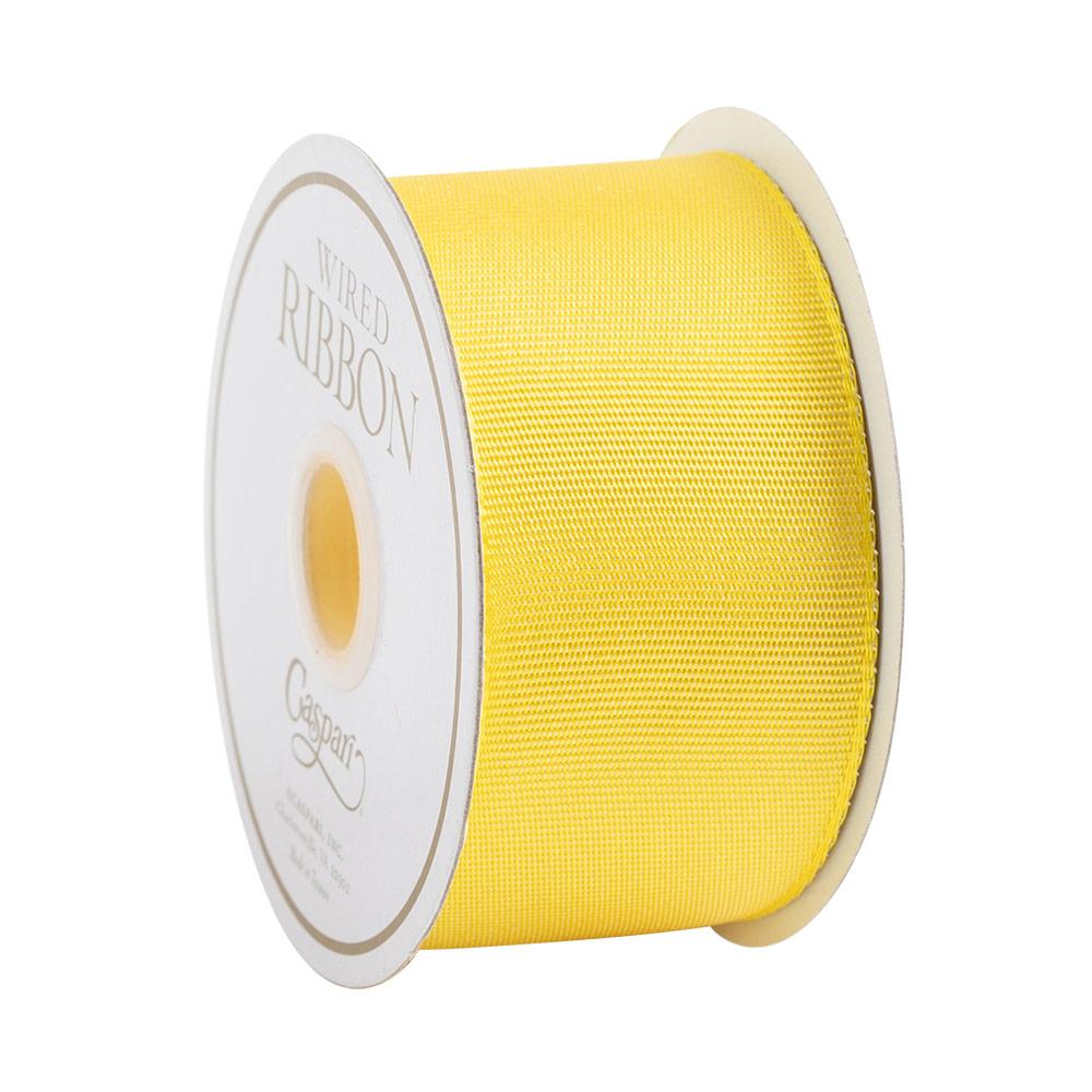 Caspari Yellow Wired Ribbon - 8 Yard Spool