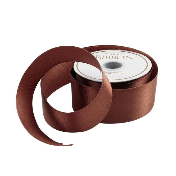 Caspari Solid Coffee Satin Ribbon - 9 Yard Spool – Caspari Europe