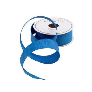 Caspari Narrow Blue Grosgrain Wired Ribbon - 8 Yard Spool R871