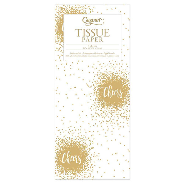 Metallic Tissue Paper in Gold - 4 Sheets Included
